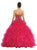 May Queen - LK41 Strapless Semi-Sweetheart Evening Gown In Red