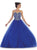 May Queen  - LK83  Bejeweled Sweetheart Evening Gown In Blue