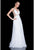Terani Couture - 1611P0282A Jeweled V-neck A-line Dress in White
