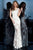 Jovani - 1406 Embellished Bateau Sheath Dress In White