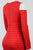 London Times - L2081M Pleated V-neck Column Dress in Red