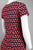 London Times - T1043M Short Sleeve Ruched Dotted Dress in Blue and Pink
