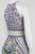London Times - T1098M Scarf Print Jersey Dress in Purple
