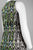 London Times - T1118M Abstract Sheath Cotton Dress in Black and Green