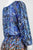 London Times - T1457M Quarter Sleeve Print Blouson Dress in Blue and Multi-Color