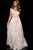 53047 Embroidered Tulle Off-Shoulder A-line Dress