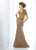 Social Occasions by Mon Cheri - 118878 Beaded Back Draped Evening Gown