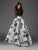 Clarisse Prom - 3579 Long Sleeve Lace and Floral Evening Gown in Black and White