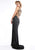 Lush by Jasz Couture - Embellished V-Neck Dress 1316 in Gun Metal