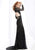 Lush by Jasz Couture - Sequined Long Sleeve Dress 1341 in Black
