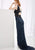 Lush by Jasz Couture - Sequined V-Neck Gown 1354 in Blue