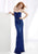 Lush by Jasz Couture - Sequined Sweetheart Gown 1358 in Blue