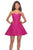 La Femme - 27334 Strapless Lace Sweetheart A-line Dress In Pink