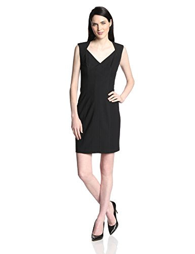 Donna Morgan - D2418M Queen Ann Fitted Sheath Cocktail Dress in Black