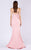 MNM COUTURE - M0002 Strapless Folded Sweetheart Crepe Mermaid Dress In Pink