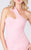 MNM COUTURE - M0003 Asymmetric One Shoulder Mermaid Gown In Pink