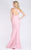 MNM COUTURE - M0003 Asymmetric One Shoulder Mermaid Gown In Pink