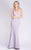 MNM COUTURE - M0004 Halter Neckline Crepe Mermaid Long Dress In Gray