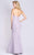 MNM COUTURE - M0004 Halter Neckline Crepe Mermaid Long Dress In Gray