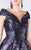 MNM COUTURE - M0009 Allover Sequin Ombre A-Line Evening Gown In Blue and Pink