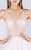 MNM COUTURE - M0059 Jeweled Illusion Bodice Textured A-Line Gown In Pink