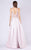 MNM COUTURE - M0059 Jeweled Illusion Bodice Textured A-Line Gown In Pink
