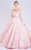 MNM COUTURE - M0060 Strapless Sweetheart Bodice Long Lace Gown In Pink