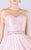 MNM COUTURE - M0060 Strapless Sweetheart Bodice Long Lace Gown In Pink