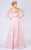 MNM COUTURE - M0060 Strapless Sweetheart Bodice Long Lace Gown In Pink