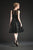 Park 108 Knee Length Flared Illusion Floral Appliqued Dress M124 in Black