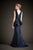 Park 108 - M132 Sleeveless Beaded Peplum Mikado Mermaid Gown