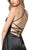 Nox Anabel - M140 Sexy Strappy Back Halter Style Satin A-Line Gown In Black