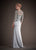 Park 108 - M146 Beaded Tulle Quarter Sleeve Sheath Gown