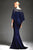 Park 108 - M167 Bead-Crusted Bateau Neck Cape Gown