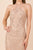 Nox Anabel - M189 Beaded Lace Halter Ruffled Mermaid Dress In Pink and Gold