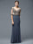 Marsoni by Colors - M192 Bejeweled V-Neck Sheath Dress in Black
