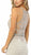 Nox Anabel - M195 Sleeveless Embroidered Halter Trumpet Dress In Silver and Pink