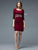Marsoni by Colors - M201 Fitted Quarter Length Sleeves Short Dress In Red