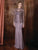 Marsoni by Colors - M206 Lace Square Neck Trumpet Dress in Purple