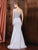 Marsoni by Colors - M208 Bejeweled V-Neck Sheath Dress in Silver