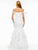 Marsoni by Colors - M227 Embellished Lace Off-Shoulder Mermaid Dress In White