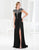 Terani Couture - Embellished Jewel Neck A-Line Dress M3827W in Black