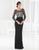 Terani Couture - M3829W Embellished Scoop Neck Sheath Gown in Black