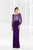 Terani Couture - M3829W Embellished Scoop Neck Sheath Gown in Purple