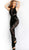 Jovani - M49917 Sleeveless Lace Halter Jumpsuit In Black