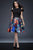 Black Top with Print Satin Fit and Flare Dress  M504