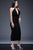 Sleeveless with Plunging Neckline Tea Length Dress M523