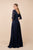 Nox Anabel - M530 Deep V-neck Pleated A-line Dress In Blue