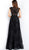 Jovani - M54822 Illusion High Neck Lace A-Line Gown In Black