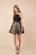 Nox Anabel - M659 Two Piece Halter Dotted A-line Dress In Black and Neutral